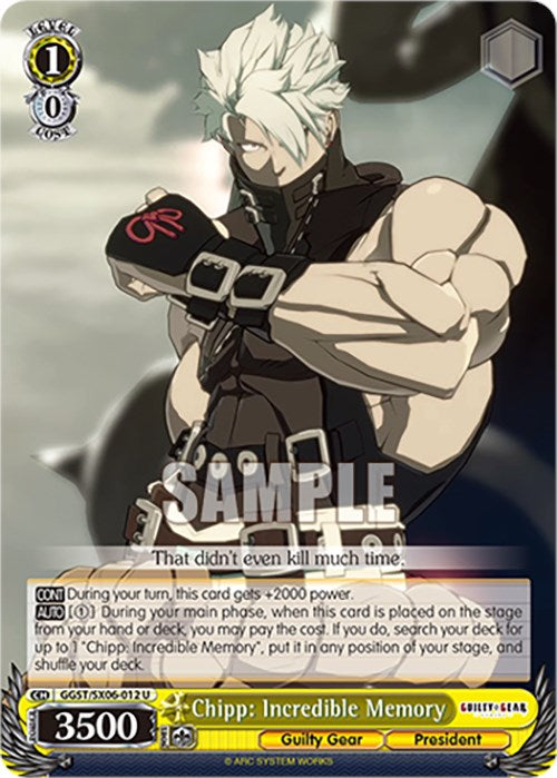 Image of Chipp: Incredible Memory (GGST/SX06-012 U) [Guilty Gear -Strive-]