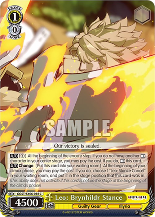 Image of Leo: Brynhildr Stance (GGST/SX06-018 C) [Guilty Gear -Strive-]