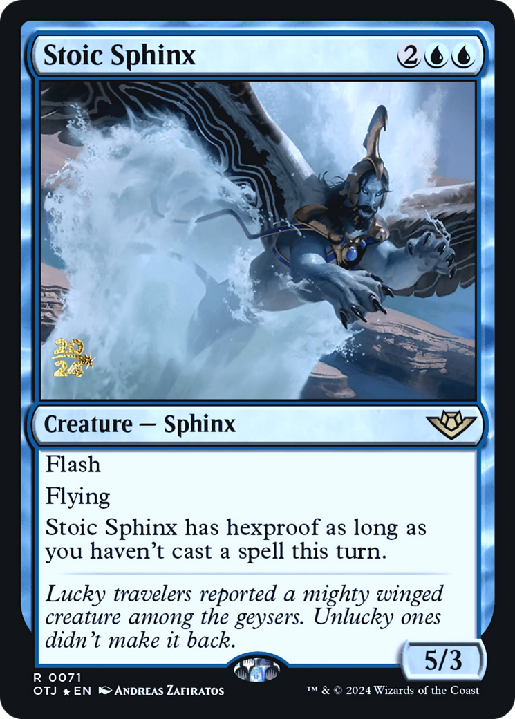 Image of Stoic Sphinx [Outlaws of Thunder Junction Prerelease Promos]