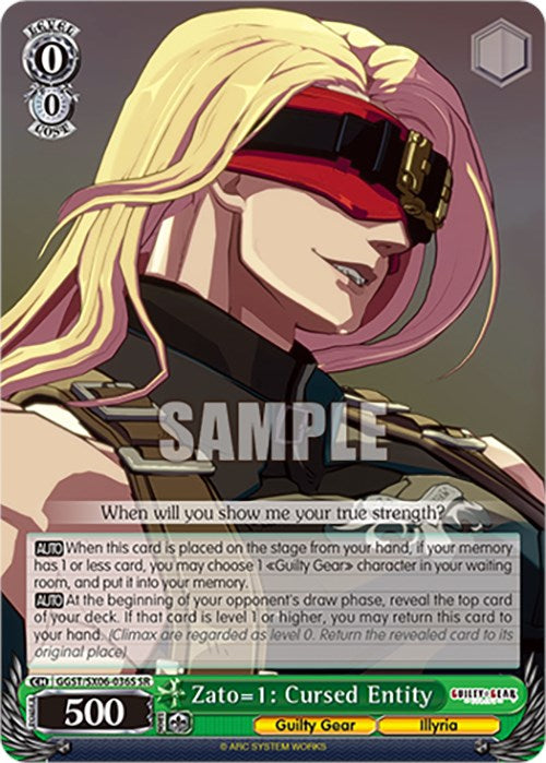Image of Zato=1: Cursed Entity (GGST/SX06-036S SR) [Guilty Gear -Strive-]