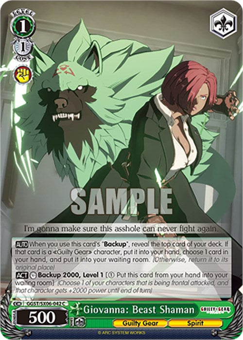 Image of Giovanna: Beast Shaman (GGST/SX06-042 C) [Guilty Gear -Strive-]