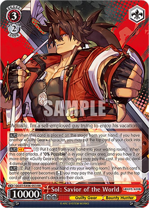 Image of Sol: Savior of the World (GGST/SX06-053 RR) [Guilty Gear -Strive-]