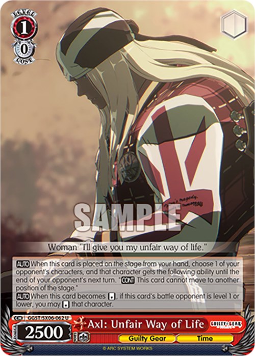Image of Axl: Unfair Way of Life (GGST/SX06-062 U) [Guilty Gear -Strive-]