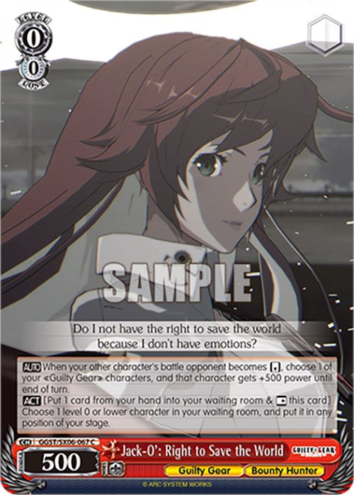 Image of Jack-O': Right to Save the World (GGST/SX06-067 C) [Guilty Gear -Strive-]