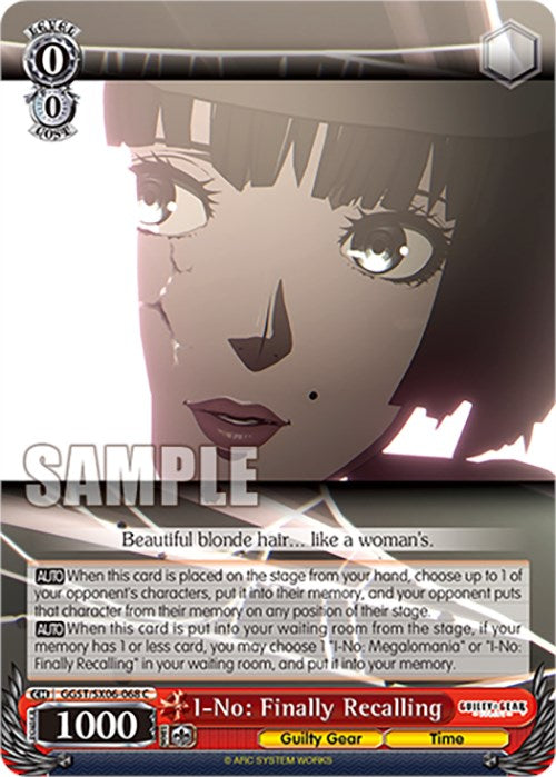 Image of I-No: Finally Recalling (GGST/SX06-068 C) [Guilty Gear -Strive-]