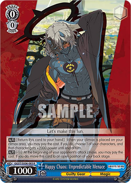 Image of Happy Chaos: Unpredictable Menace (GGST/SX06-083 R) [Guilty Gear -Strive-]