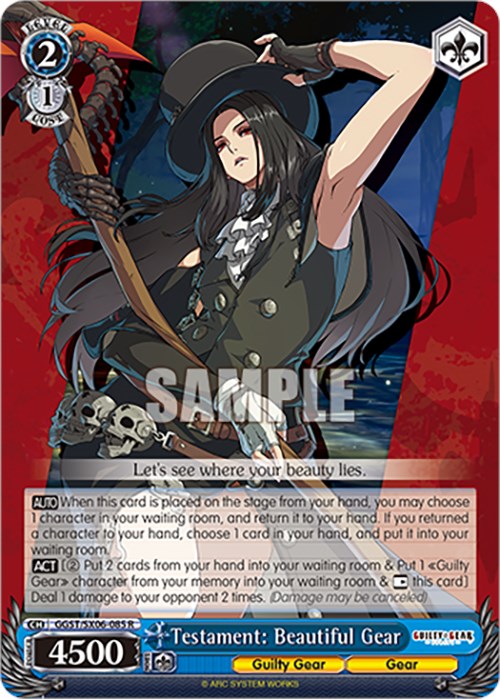 Image of Testament: Beautiful Gear (GGST/SX06-085 R) [Guilty Gear -Strive-]