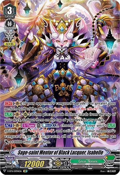 Image of Sage-saint Mentor of Black Lacquer, Isabelle (V-BT11/SP04EN) [Storm of the Blue Cavalry]