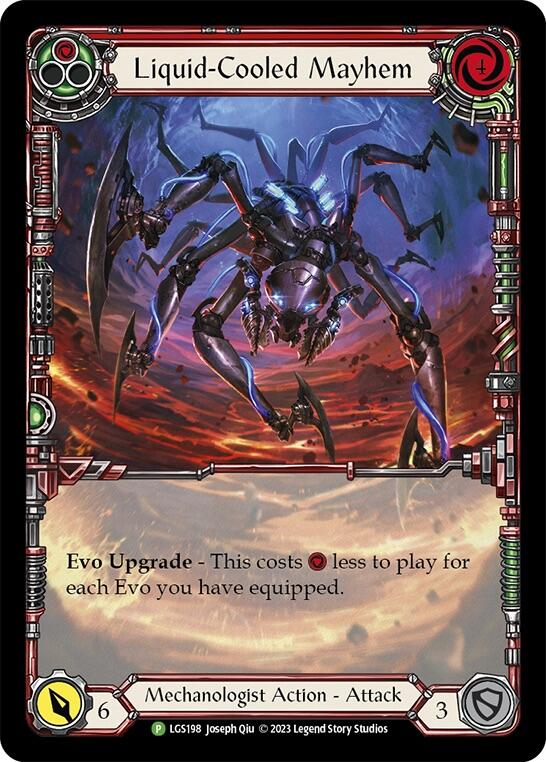 Image of Liquid-Cooled Mayhem (Red) [LGS198] (Promo)  Rainbow Foil