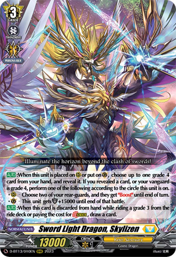 Image of Sword Light Dragon, Skylizen (D-BT13/010EN) [Flight of Chakrabarthi]