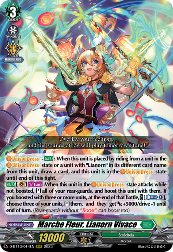 Image of Marche Fleur, Lianorn Vivace (D-BT13/014EN) [Flight of Chakrabarthi]