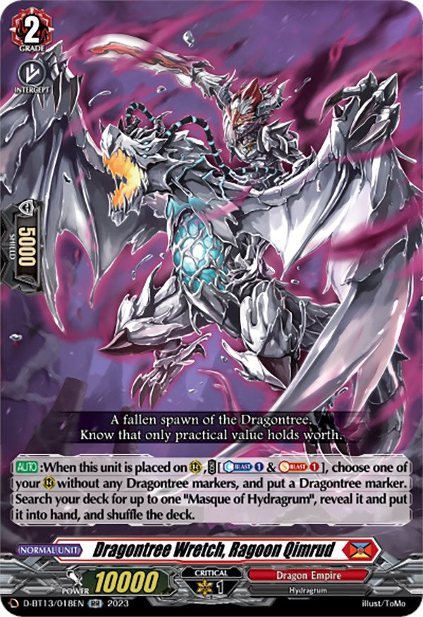Image of Dragontree Wretch, Ragoon Qimrud (D-BT13/018EN) [Flight of Chakrabarthi]