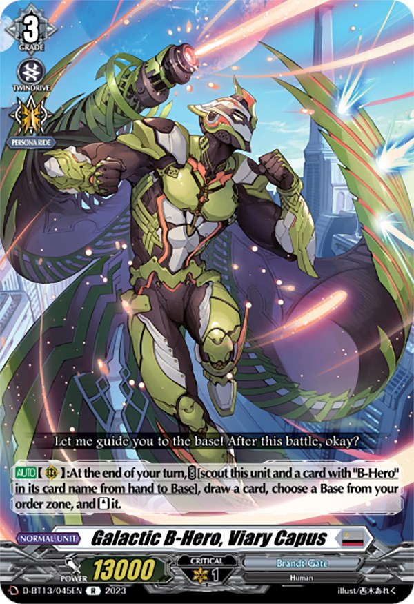 Image of Galactic B-Hero, Viary Capus (D-BT13/045EN) [Flight of Chakrabarthi]