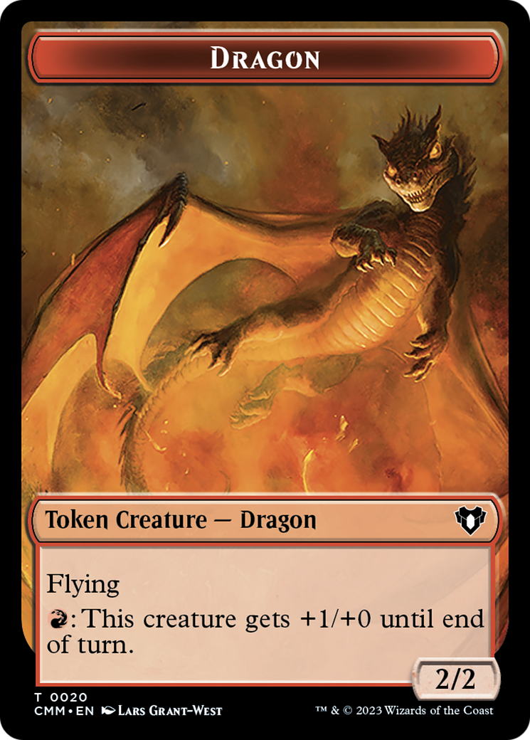 Image of Dragon Token (20) [Commander Masters Tokens]