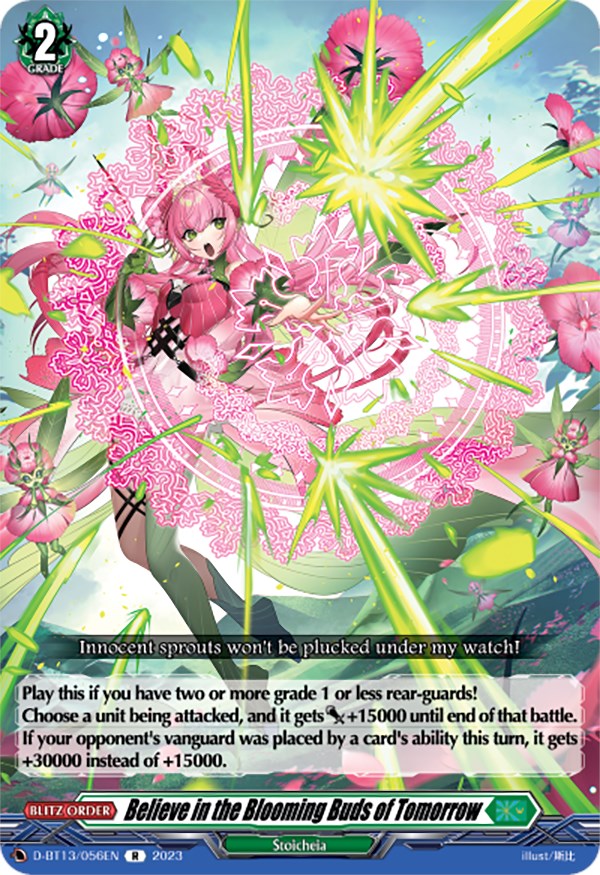 Image of Believe in the Blooming Buds of Tomorrow (D-BT13/056EN) [Flight of Chakrabarthi]
