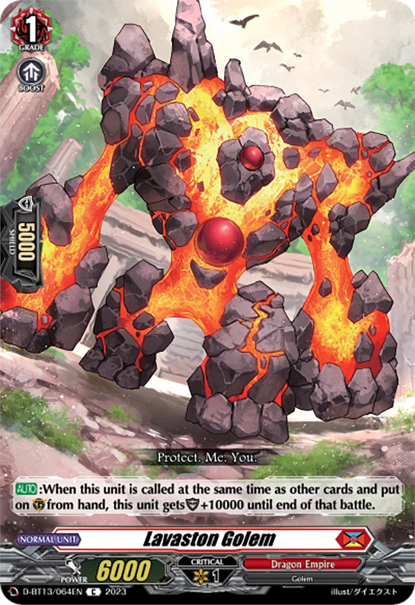 Image of Lavaston Golem (D-BT13/064EN) [Flight of Chakrabarthi]