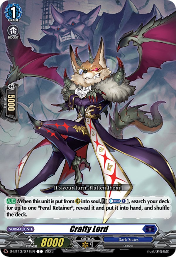 Image of Crafty Lord (D-BT13/071EN) [Flight of Chakrabarthi]