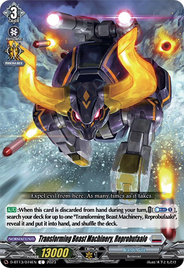 Image of Transforming Beast Machinery, Reprobufaalo (D-BT13/074EN) [Flight of Chakrabarthi]