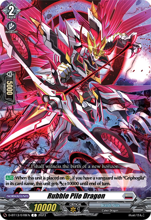 Image of Rubble Pile Dragon (D-BT13/078EN) [Flight of Chakrabarthi]