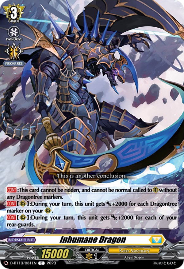 Image of Inhumane Dragon (D-BT13/081EN) [Flight of Chakrabarthi]