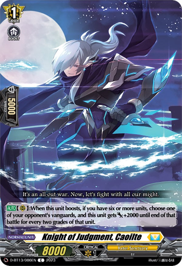 Image of Knight of Judgment, Caoilte (D-BT13/086EN) [Flight of Chakrabarthi]