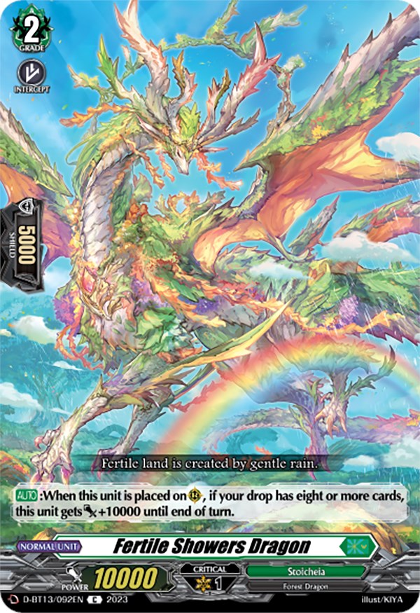 Image of Fertile Showers Dragon (D-BT13/092EN) [Flight of Chakrabarthi]