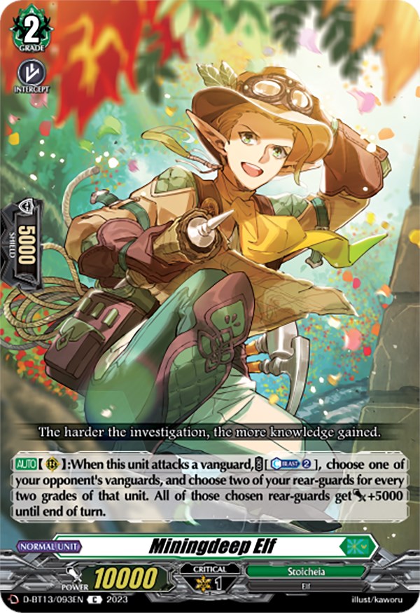 Image of Miningdeep Elf (D-BT13/093EN) [Flight of Chakrabarthi]