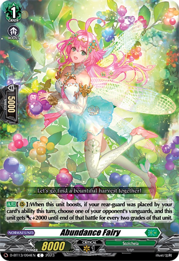 Image of Abundance Fairy (D-BT13/094EN) [Flight of Chakrabarthi]
