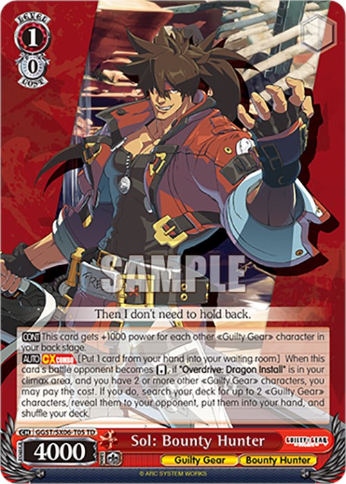 Image of Sol: Bounty Hunter (GGST/SX06-T05 TD) [Guilty Gear -Strive-]