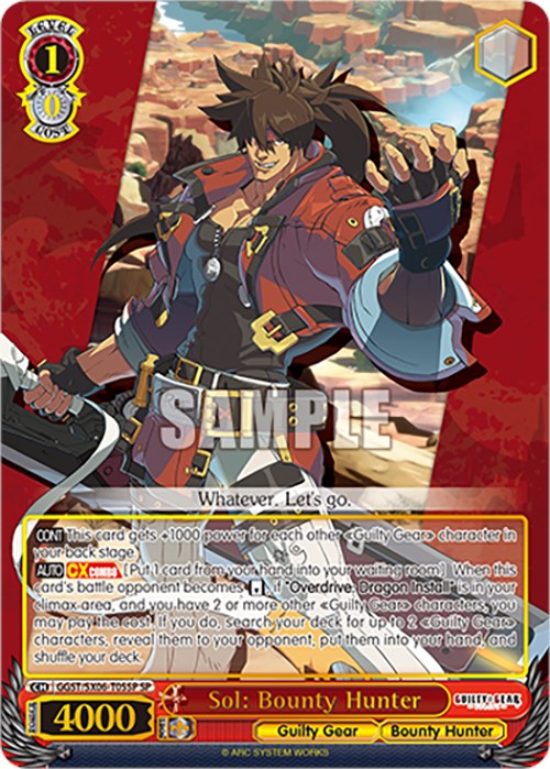 Image of Sol: Bounty Hunter (GGST/SX06-T05SP SP) [Guilty Gear -Strive-]