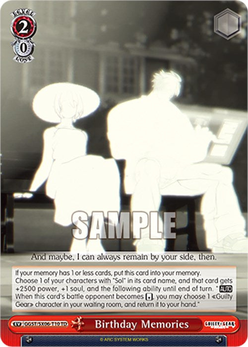 Image of Birthday Memories (GGST/SX06-T10 TD) [Guilty Gear -Strive-]
