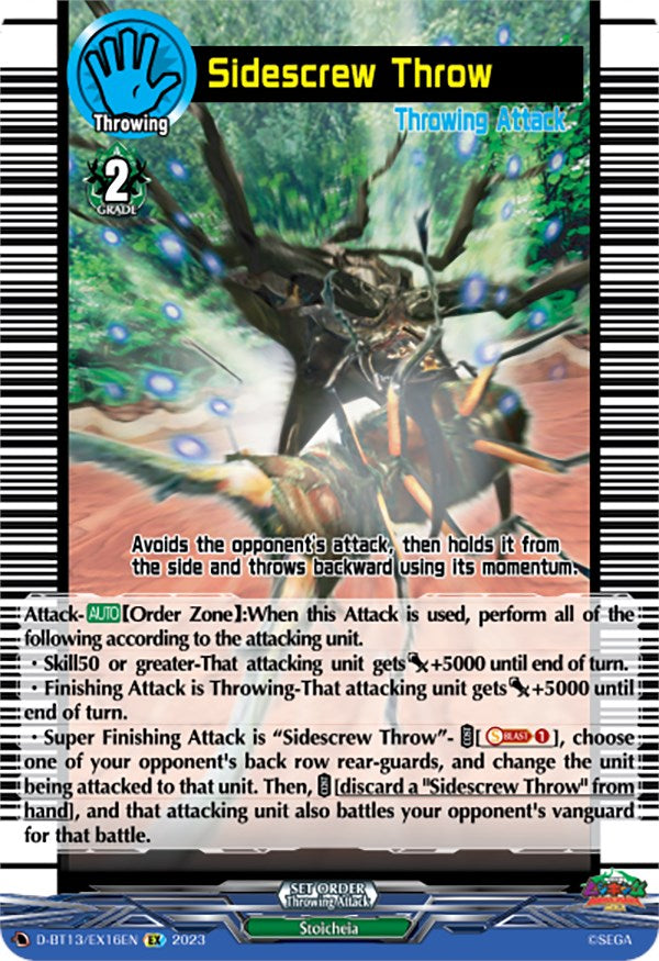 Image of Sidescrew Throw (D-BT13/EX16EN) [Flight of Chakrabarthi]