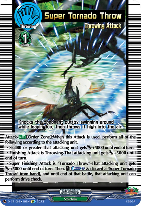Image of Super Tornado Throw (D-BT13/EX19EN) [Flight of Chakrabarthi]