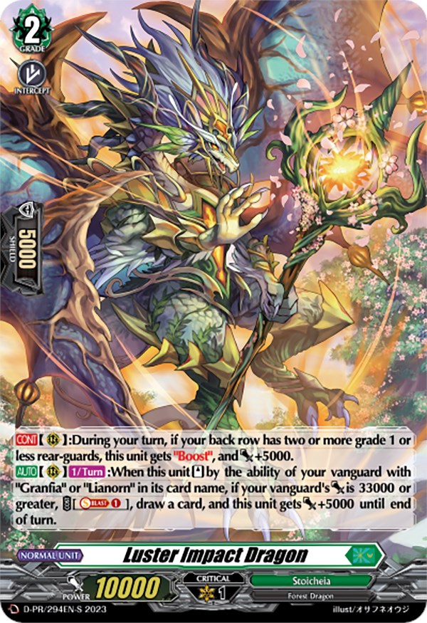 Image of Luster Impact Dragon (Foil) (D-PR/294EN-S) [D Promo Cards]