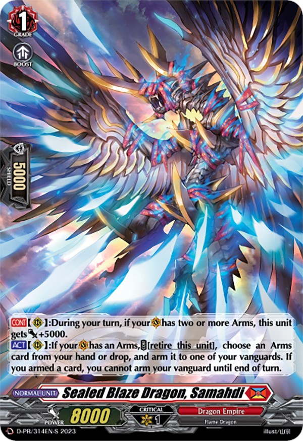 Image of Sealed Blaze Dragon, Samahdi (Foil) (D-PR/314EN-S) [D Promo Cards]