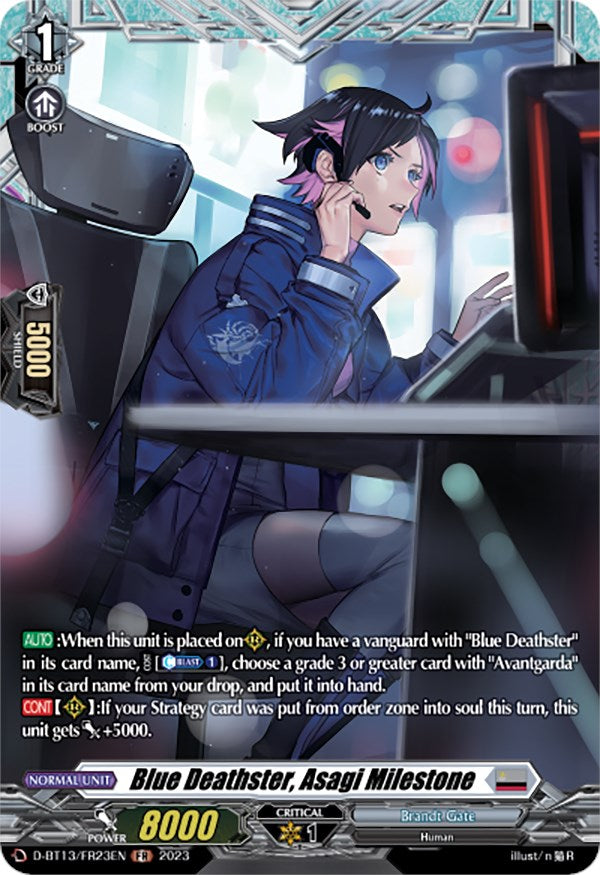 Image of Blue Deathster, Asagi Milestone (FR) (D-BT13/FR23EN) [Flight of Chakrabarthi]