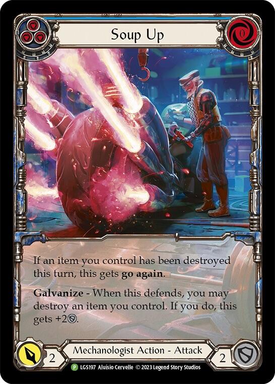 Image of Soup Up (Blue) [LGS197] (Promo)  Rainbow Foil