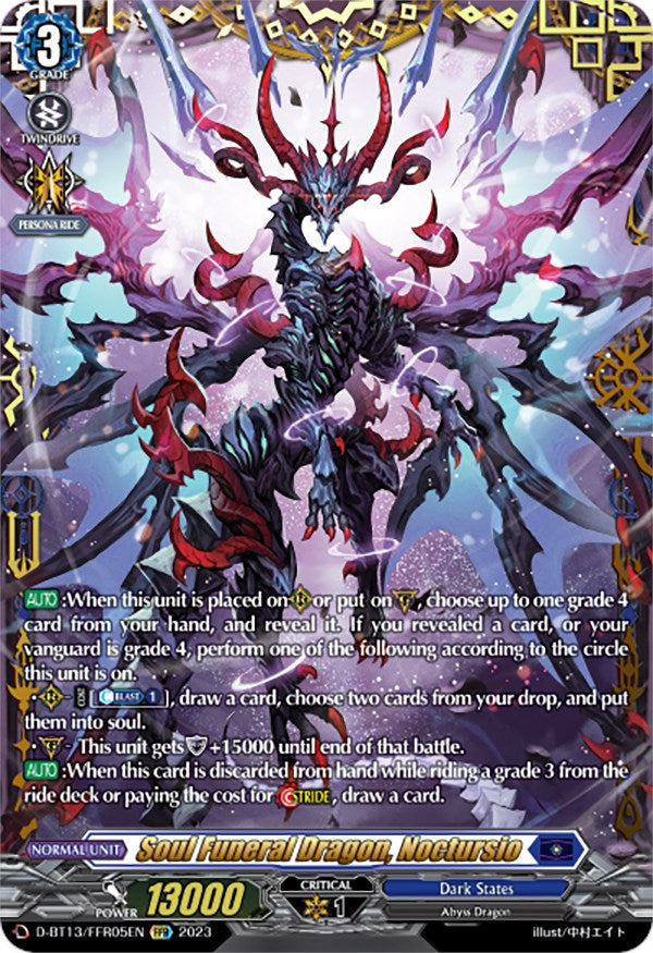 Image of Soul Funeral Dragon, Noctursio (FFR) (D-BT13/FRR05EN) [Flight of Chakrabarthi]
