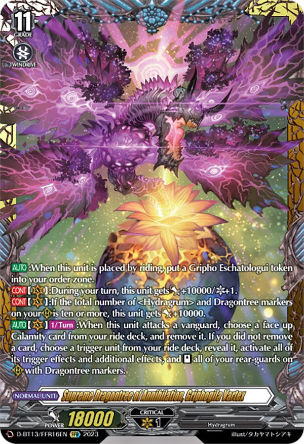 Image of Supreme Dragontree of Annihilation, Griphogila Vartex (FFR) (D-BT13/FRR16EN) [Flight of Chakrabarthi]