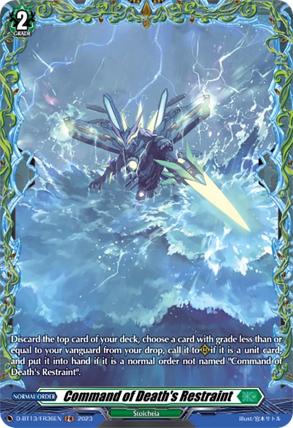 Image of Command of Death's Restraint (FR) (D-BT13/FR36EN) [Flight of Chakrabarthi]