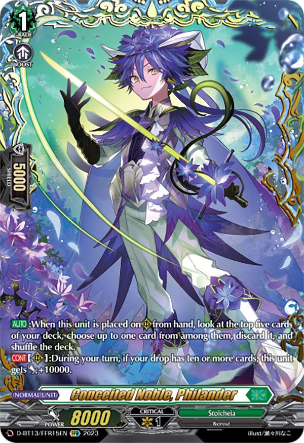 Image of Conceited Noble, Philander (FFR) (D-BT13/FRR15EN) [Flight of Chakrabarthi]