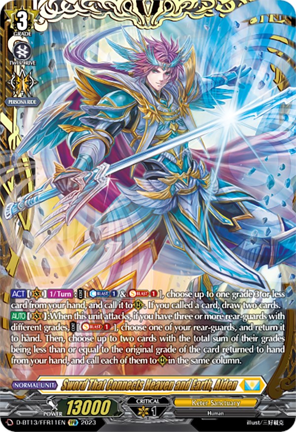 Image of Sword That Connects Heaven and Earth, Alden (FFR) (D-BT13/FRR11EN) [Flight of Chakrabarthi]