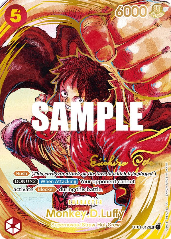 Image of Monkey.D.Luffy (Alternate Art) (Gold-Stamped Signature) [Starter Deck: Straw Hat Crew]