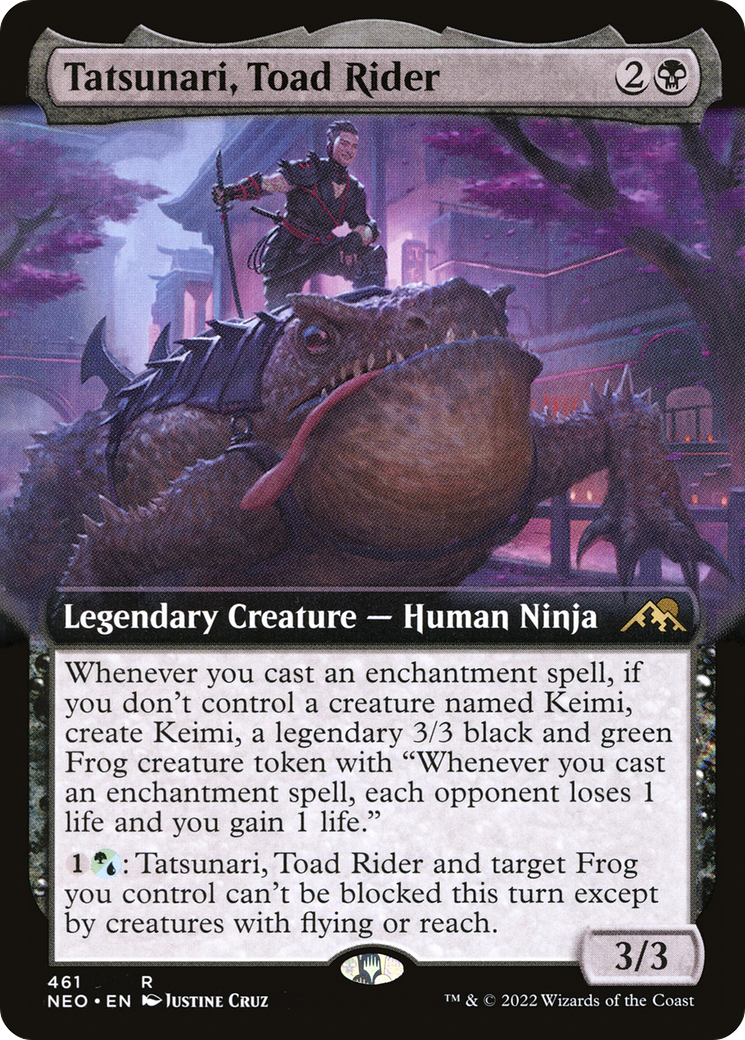 Image of Tatsunari, Toad Rider (Extended Art) [Kamigawa: Neon Dynasty]