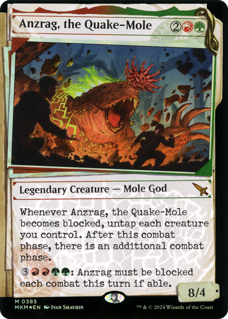 Image of Anzrag, the Quake-Mole (Showcase) (Invisible Ink) [Murders at Karlov Manor]