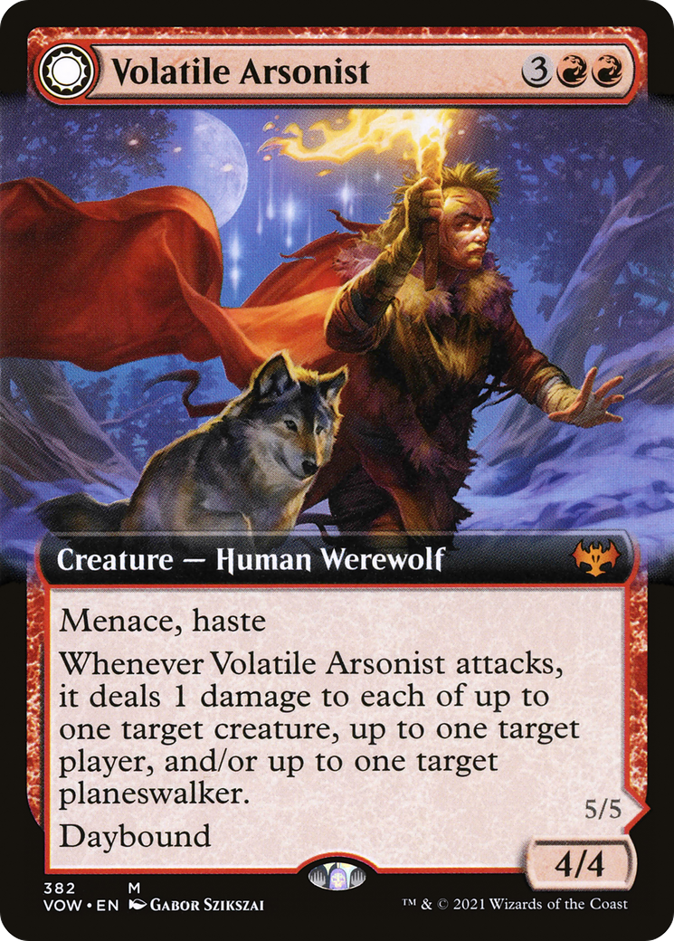 Image of Volatile Arsonist // Dire-Strain Anarchist (Extended Art) [Innistrad: Crimson Vow]