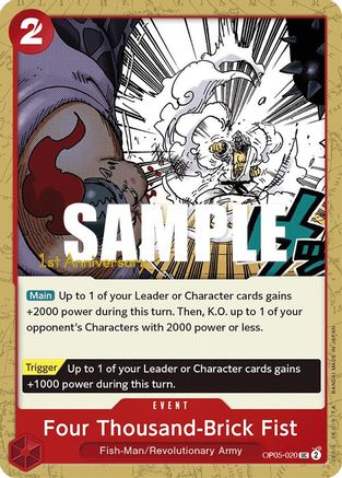 Image of Four Thousand-Brick Fist [Awakening of the New Era: 1st Anniversary Tournament Cards]