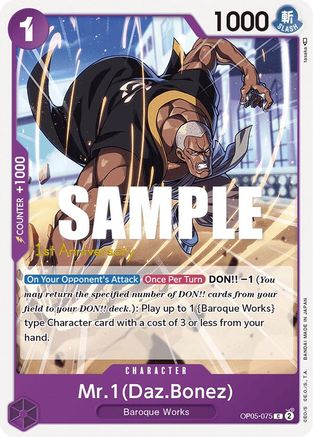 Image of Mr. 1 (Daz.Bonez) [Awakening of the New Era: 1st Anniversary Tournament Cards]