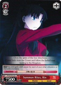 Image of Summon Rites, Rin (FS/S34-TE13 TD) [Fate/Stay Night [Unlimited Blade Works]]
