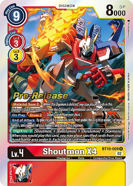 Image of Shoutmon X4 [BT10-009] [Xros Encounter Pre-Release Cards]